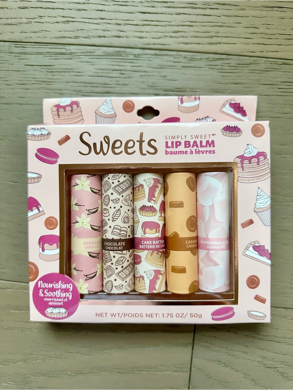 Expressions Sweets Lip Balm Set - Pink, Cream, Brown, Peach, White